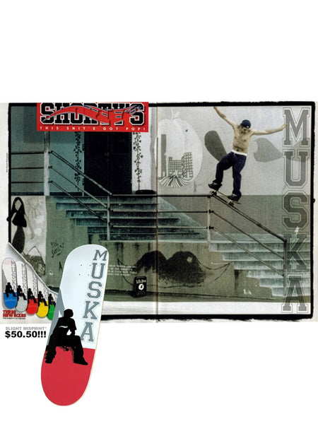 Shorty's Muska "Misprint Takeover" Red Silhouette 8.00" Deck.