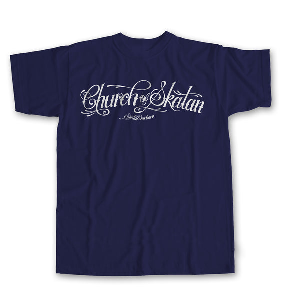 Church of Skatan Script Logo Short Sleeve T-shirt
