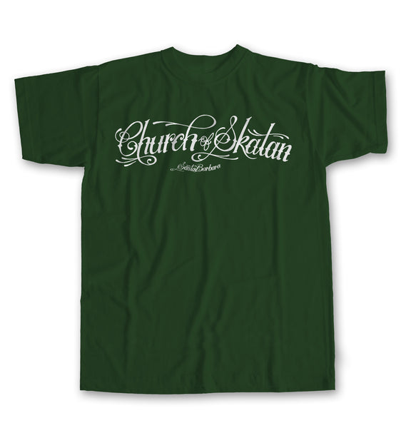 Church of Skatan Script Logo Short Sleeve T-shirt