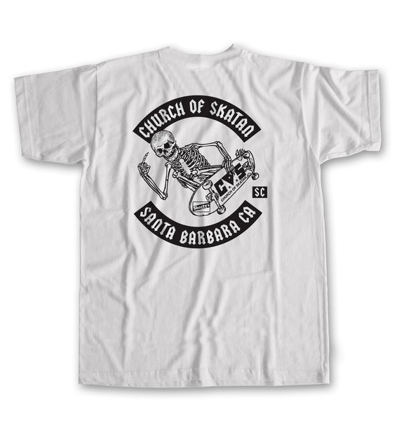 Church of Skatan Skeleton Tuck Knee Logo Short Sleeve T-shirt