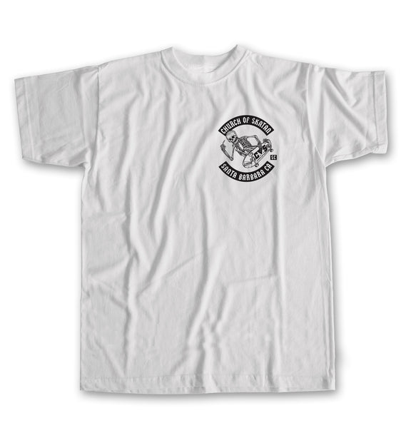 Church of Skatan Skeleton Tuck Knee Logo Short Sleeve T-shirt