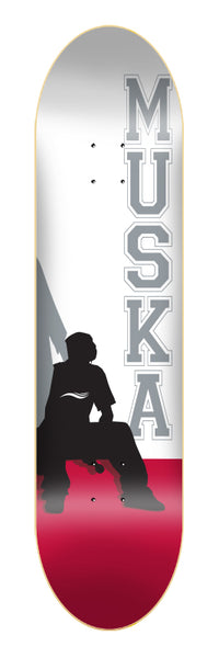 Shorty's Muska "Misprint Takeover" Red Silhouette 8.00" Deck.