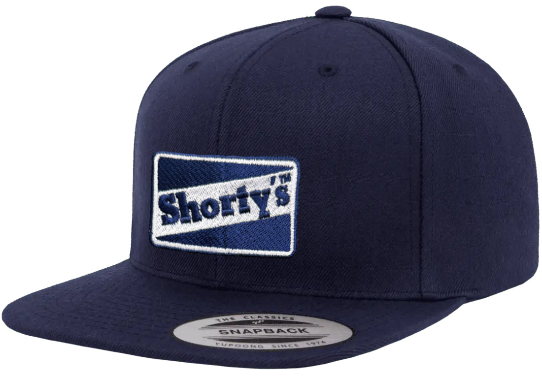 NEW! Shorty's OG NAVY Embroidered Logo Premium Solid Snapback Hat