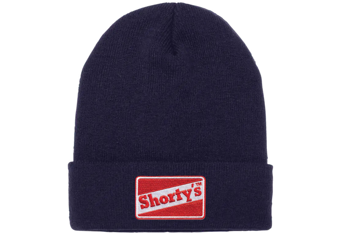 NEW! Shorty's Original Logo Navy Cuffed Beanie Embroidered Logo