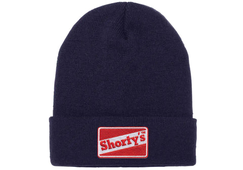 NEW! Shorty's Original Logo Navy Cuffed Beanie Embroidered Logo
