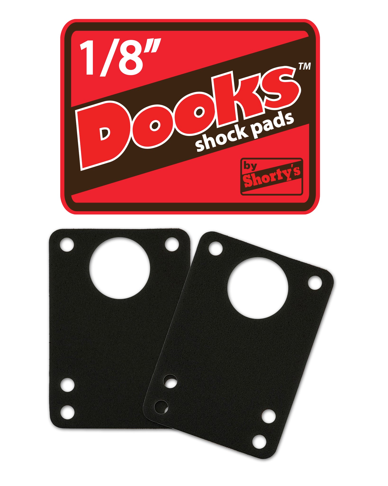Shortys DOOKS Skateboard Shock Pads - 1/8" Soft Risers, The Original